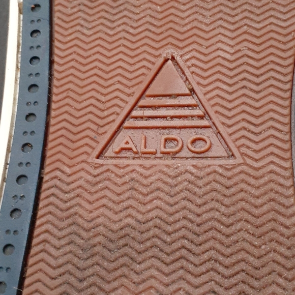 A l d o men's leather shoes sneakers size 12 Brown - Picture 3 of 10